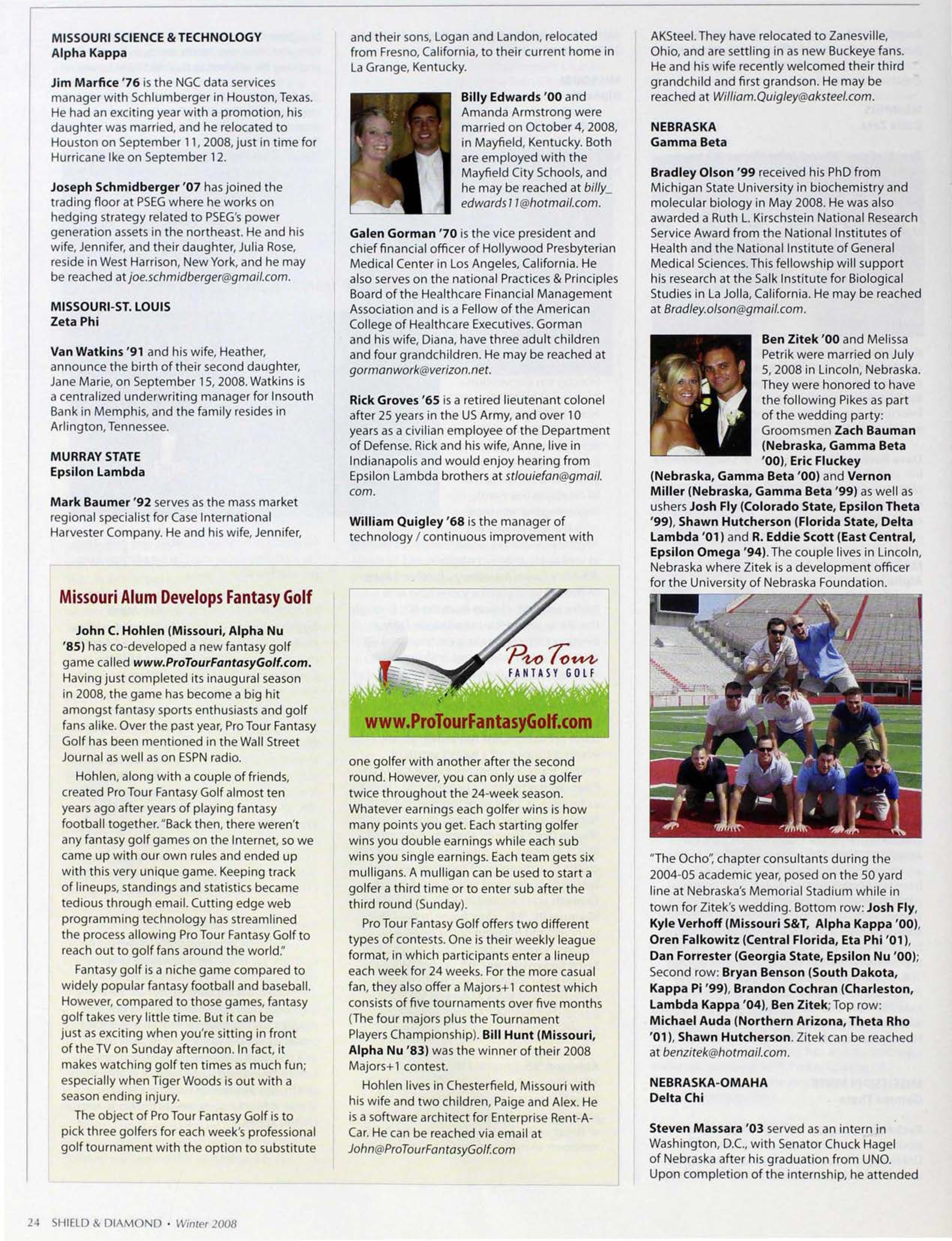 Missouri Alum Develops Fantasy Golf